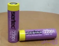 باطری لیتیوم یون شارژی سرتکSERTEC 18650 3.7 5C 2200