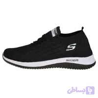 کفش پیاده روی مشکی اسکیچرز بافت skechers