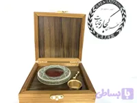 پک هدیه چوبی با نیم مثقال زعفران