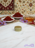 قوطی فلزی طلایی - مناسب برای 1گرم زعفران