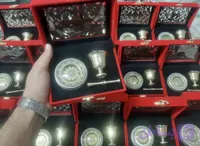 جعبه هدیه زعفران -مخمل نگین دار خاتم 3گرم و هاون جامی 42