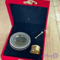 ظروف بسته بندی زعفران - مخمل خاتم 3 گرم و هاون نقلی (بزرگ)
