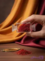 قوطی کریستال زعفران طرح پاپیون مناسب یک مثقال - 10 عددی