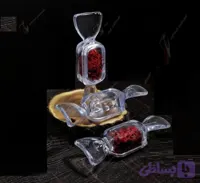 قوطی شکلاتی کریستال زعفران مناسب زعفران و تزئینات (کد97) - 10 عددی