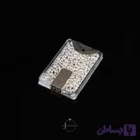 قوطی مستطیل کریستال سایز کوچک مناسب بسته بندی ساچمه نقره (پک25 عددی)