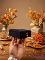 مخمل خاتم 5گرم کوچک سرمه ای پک 10عددی (اقتصادی)