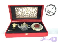 پک هدیه مخمل روچوبی با یک مثقال زعفران