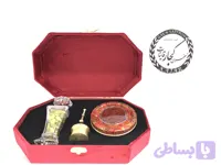 پک هدیه مخمل هشت ضلعی با یک مثقال زعفران و 10گرم هل