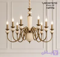 لوستر سرامیکی طرح رومی شیاردار رنگ آنتیک