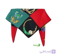 روسری ابریشم توییل مجلسی قرمز سبز طرح گوچی کد 1325