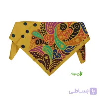 روسری ساتن ابریشم زرد GNT کد 1147
