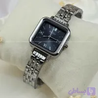 ساعت زنانه نایدو مربعی naidu سیلور صفحه مشکی کد580