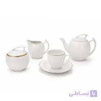سرویس چای خوری 17 پارچه لب طلا توس