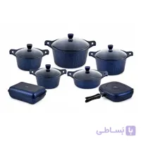 سرویس قابلمه 14 پارچه دورو گرانیتی ریور سورمه ای مدل 3782