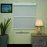پرده شید دومکانیزم سان اسکرین طوسی روشن 009-113702