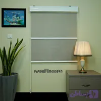 پرده شید دومکانیزم سان اسکرین طلایی مشکی 025-131503
