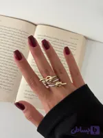 انگشتر گره دو رنگ