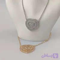 گردنبند زنانه استیل طرح قلب چند ردیف