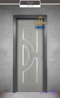 درب چوبی اتاق خواب طرح D رنگ نقره ای