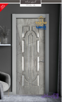 درب چوبی اتاق خواب طرح کسری ساده رنگ سنگ کد 1236