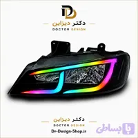 چراغ جلو اسپرت پژو پارس مدل آبشاری برند مدرن | بسته 2 عددی