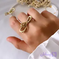 انگشتر مدل پاپیون آبکاری نقره برند ysx