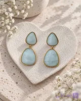گوشواره آویز سنگی دفرمه