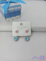 گوشواره مجلسی سواروسکی نگین دایره