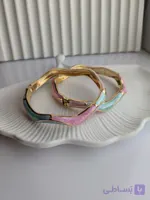 دستبند زنانه میناکاری رنگی مدل موج