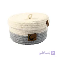 باکس گرد درب دار مکرومه کوچک