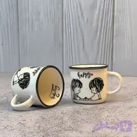 ست 2 عددی ماگ گولاش سایز 3 با طرح HAPPY
