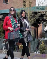 شال موهر طرح چهارخانه زیگزاگ کد 303