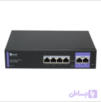سوئیچ شبکه 4 پورت 10/100 POE بدنه فلزی داپلر ES42