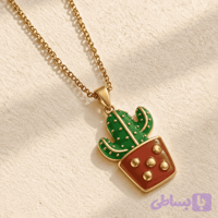 گردنبند چارم طرح طلا کاکتوس NC19
