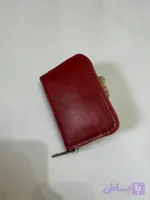 جاکارتی چرم آکاردئونی دورزیپ قرمز تیره