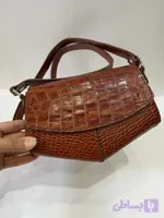 کیف دوشی چرم زنانه عسلی