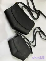 کیف دوشی چرم زنانه مشکی فلوتر
