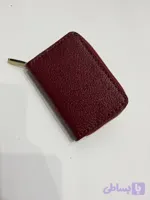 جاکارتی چرم آکاردئونی دورزیپ فلوتر زرشکی