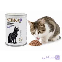 کنسرو گربه سپکا طعم سوسیس گوشت وزن400گرم - فروشگاه پت شاپ طبیعت