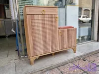جاکفشی نشیمن دار مدل اِل رنگ قهوه ای کمرنگ