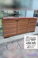 جاکفشی نشیمن دار سه درب رنگ گردویی