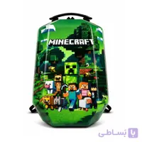 کوله پشتی مدرسه مدل MS1050 طرح MINECRAFT GREEN