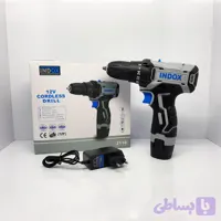 دریل شارژی تک باتری ۱۲ ولتINDOX ۱۲ م 12 ماه گارانتی