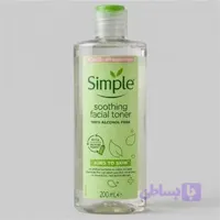 تونر پاک کننده صورت سیمپل مدل Soothing حجم 200 میلی لیتر