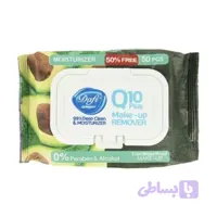 دستمال مرطوب پاک کننده آرایش دافی مدل P10 PLUS بسته 50 عددی