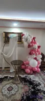 دکور تولد استند دایره با حریر