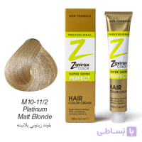 رنگ مو ویتامینه و کم آمونیاک M10-11/2 زیتونی (بلوند زیتونی پلاتینه) تیوپی 100 میلی لیتری