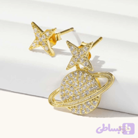 گوشواره استیل زنانه زحل و ستاره