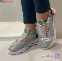 کتونی اسپرت هرشین – طوسی نارنجی کد 4006