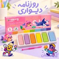 خمیر بازی ۶ رنگ پاستلی یالونگ همراه ابزار فرم‌دهی